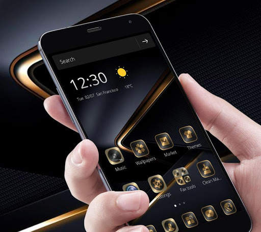 Golden Black Theme for P10 screenshot 2