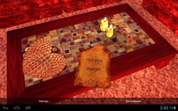 3D Romantic Fireplace Live Wallpaper HD screenshot 7