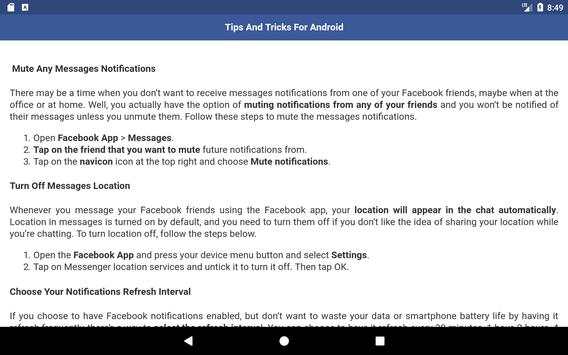 User Guide for Facebook screenshot 4