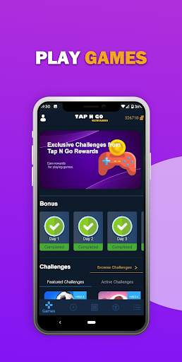 Tap N Go Rewards : Earn Playing Games (Beta) स्क्रीनशॉट 1