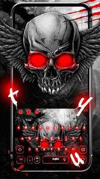 Red Zombie Skull Keyboard Theme screenshot 2