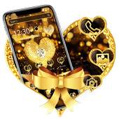 Golden  Love Heart Bow Theme 1.1.3