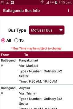 Batlagundu Bus Info screenshot 7