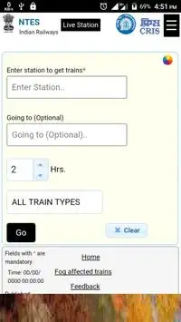 Train  time table application screenshot 3
