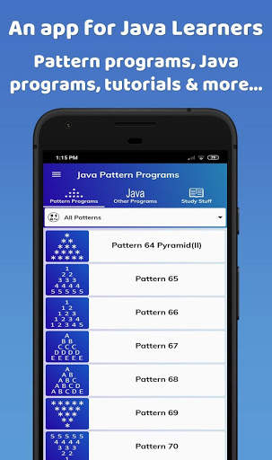 Java Pattern Programs Free screenshot 1