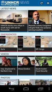 UNHCR News screenshot 2