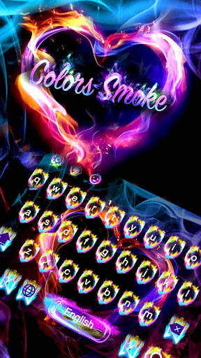 Colors Smoke Keyboard Theme स्क्रीनशॉट 1