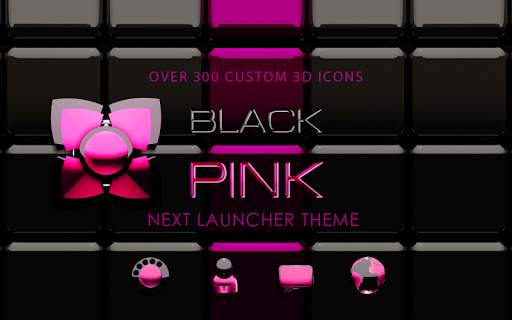 pink black 3D Next Launcher screenshot 4