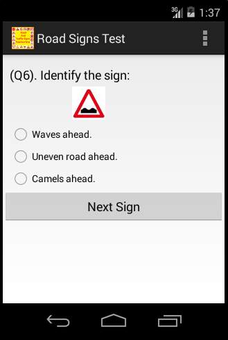 Road And Traffic Signs Test screenshot 3