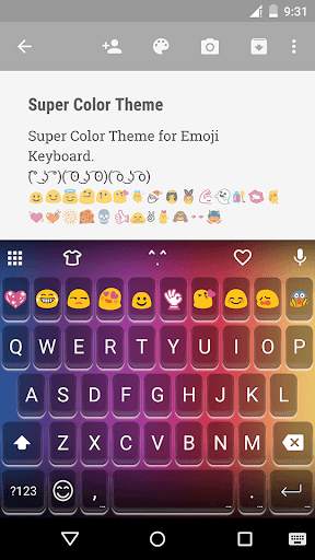 Super Color Emoji Keyboard screenshot 1
