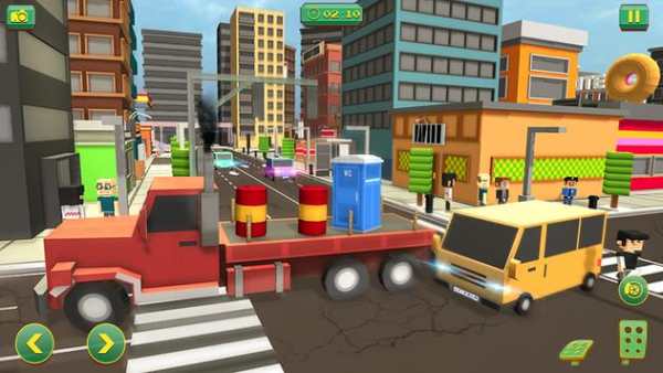 Blocky Truck Driver Simulator Urban Transport screenshot 14