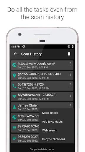 QR Code Reader & Barcode Scanner - Free, No ads screenshot 5
