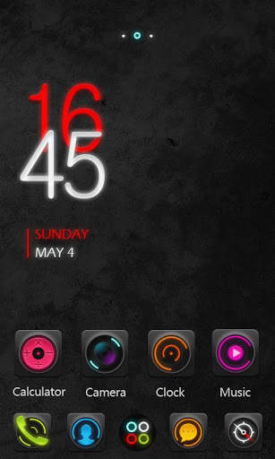 Dark Zero GO Launcher Theme screenshot 1