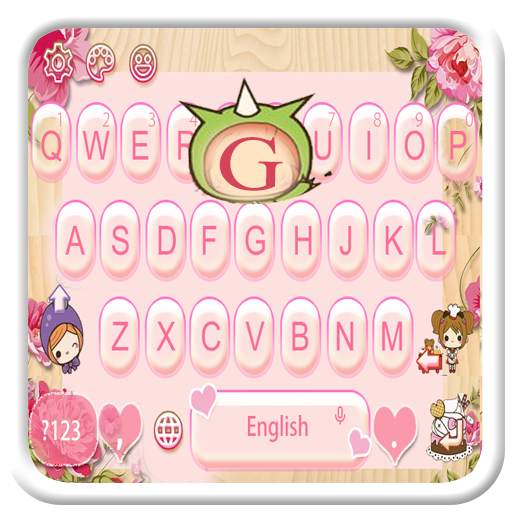 Cute Sweet Pink Love Keyboard 10001004
