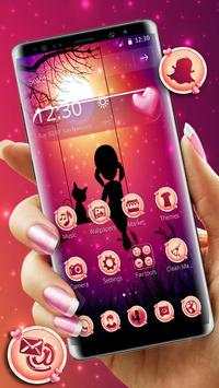 Pink Glitter Cat Girl Theme screenshot 1