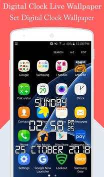 Digital Clock Live Wallpaper 1 تصوير الشاشة