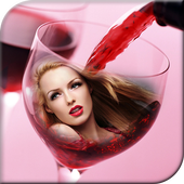 Wine Glass Photo Frame icon