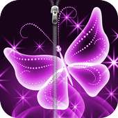 Butterfly Zipper Lock Screen