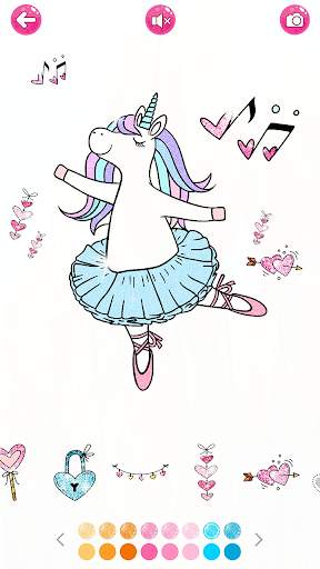 Surprise Dolls Unicorn Glitter Coloring Pages screenshot 7