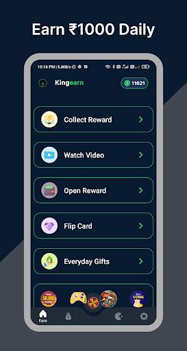 KingEarn - Earn money earning app games 2021 स्क्रीनशॉट 1
