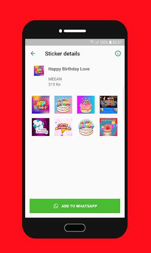 Happy Birthday Stickers 🎂 WAStickerApps Birthday screenshot 2