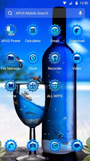 Seaside-APUS Launcher theme screenshot 2