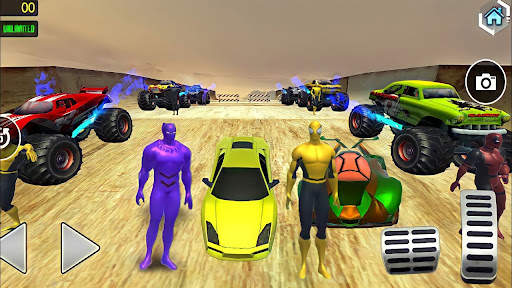 Superhero Car Stunt Racing 3D screenshot 2