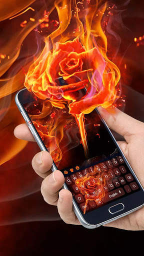 Fire roses flower keyboard screenshot 3