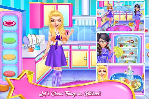 School girls house cleaning screenshot 5