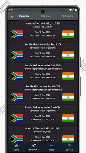 IND vs SA Live Cricket Score स्क्रीनशॉट 2