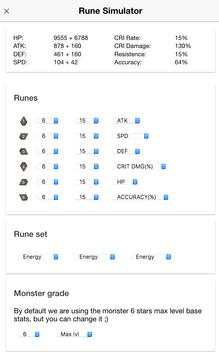 Rune Simulator Summoners War screenshot 4