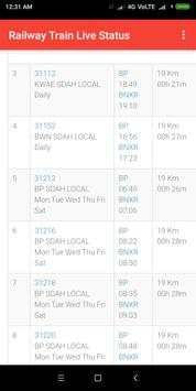 Railway Train Live Status screenshot 1