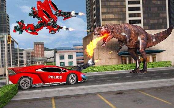 US Police Ball Robot Transform VS Wild Dino Attack screenshot 12