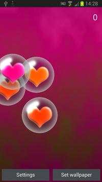 Hearts Bubble LWP Mini Game स्क्रीनशॉट 5