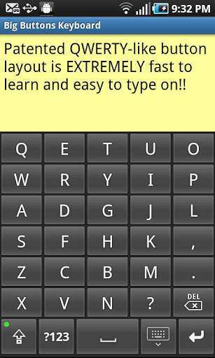 Big Buttons Keyboard Standard स्क्रीनशॉट 1