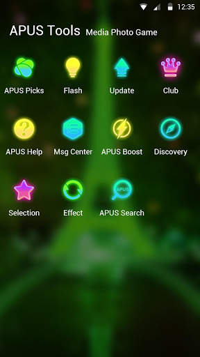Neon Green Eiffel Tower-APUS Launcher theme screenshot 4