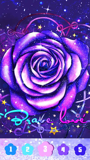 Flower coloring games-Color by number offline screenshot 7