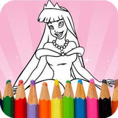 Princess Coloring book Girl icon