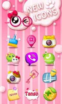 Pinky Cat GO Launcher Theme screenshot 1