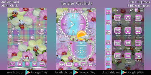 Tender Orchids 3D Next Launcher theme screenshot 7