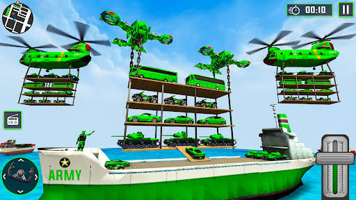 Crazy Car Army Transport Truck screenshot 4