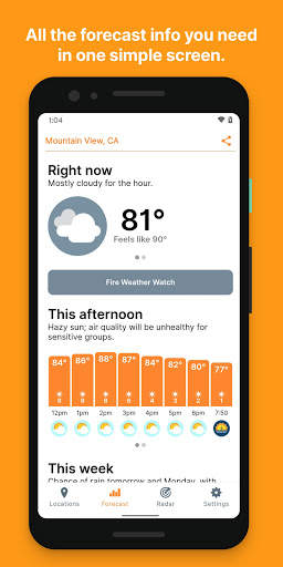 Hello Weather screenshot 1