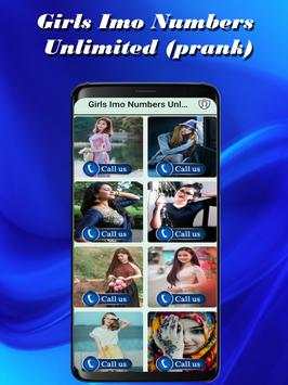 Girls Imo Numbers Unlimited (prank) screenshot 1