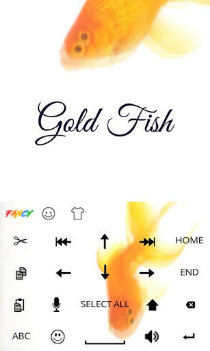 Gold Fish Fancy Keyboard Theme screenshot 1