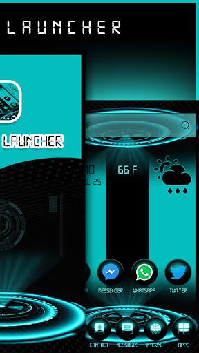 Hologram Launcher Theme 5 تصوير الشاشة