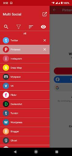 MULTI SOCIAL: Multiple social networks in one screenshot 4