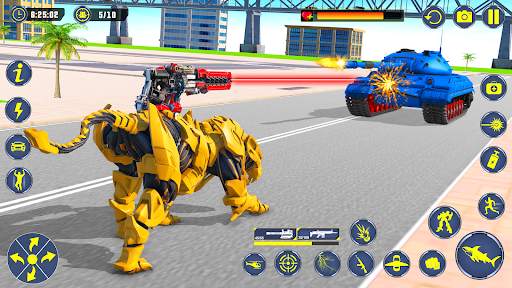 Shark Robot Car Transform Game screenshot 3