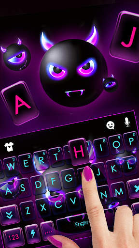 Devil Emoji Keyboard Background screenshot 2