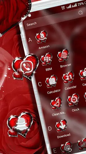 Red Rose Launcher Theme screenshot 3