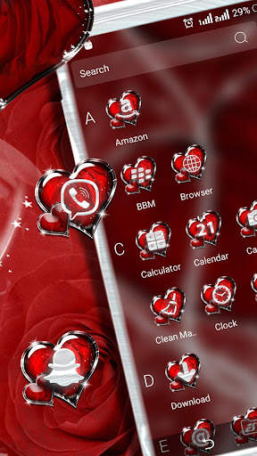 Red Rose Launcher Theme screenshot 3